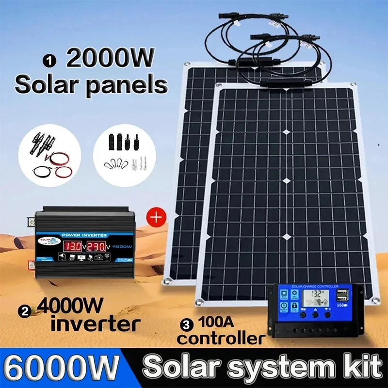 Alles-in-één zonnekit van 2000 - Grid Tie Inverter Limiter 2000W recensie en prijs