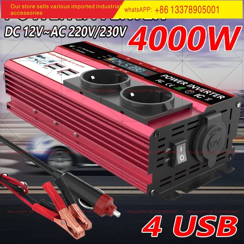 12V naar 220V 4000W piekvermog - Power Inverter 12V 220V 4000W Continuous recensie en prijs