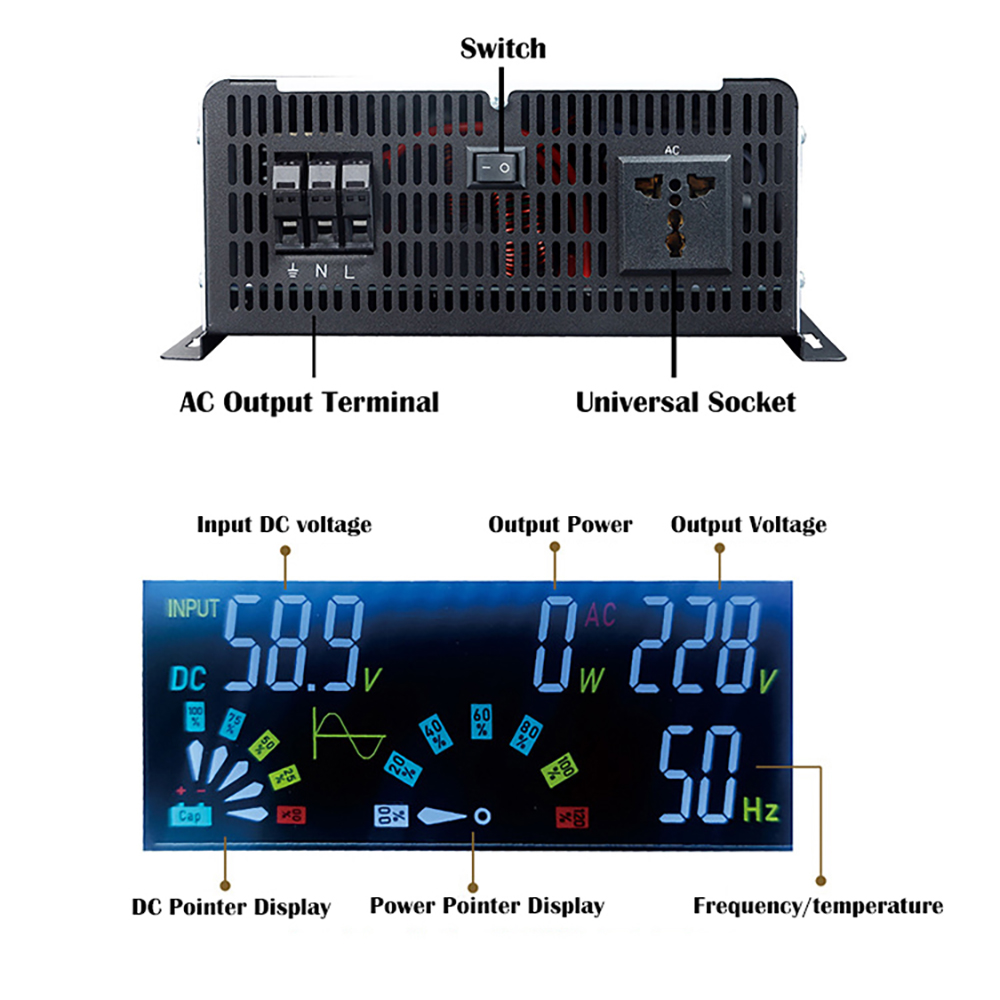 Zuivere Sinus Omvormer 12V 220 - Off Grid Solar Inverter 48V 6000W recensie en prijs