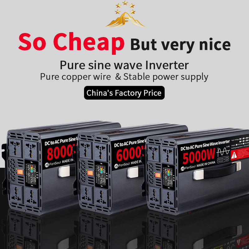 5KW 6KW 8KW Zuivere Sinusgolf  - Pure Sine Wave Inverter 5000W 48V 220V recensie en prijs