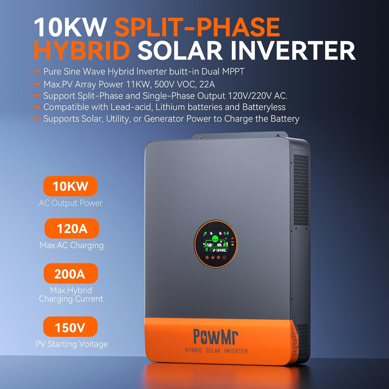 PowMr 16KW 10KW Split-Phase Om - Split Phase Inverter 10Kw 110V 220V recensie en prijs