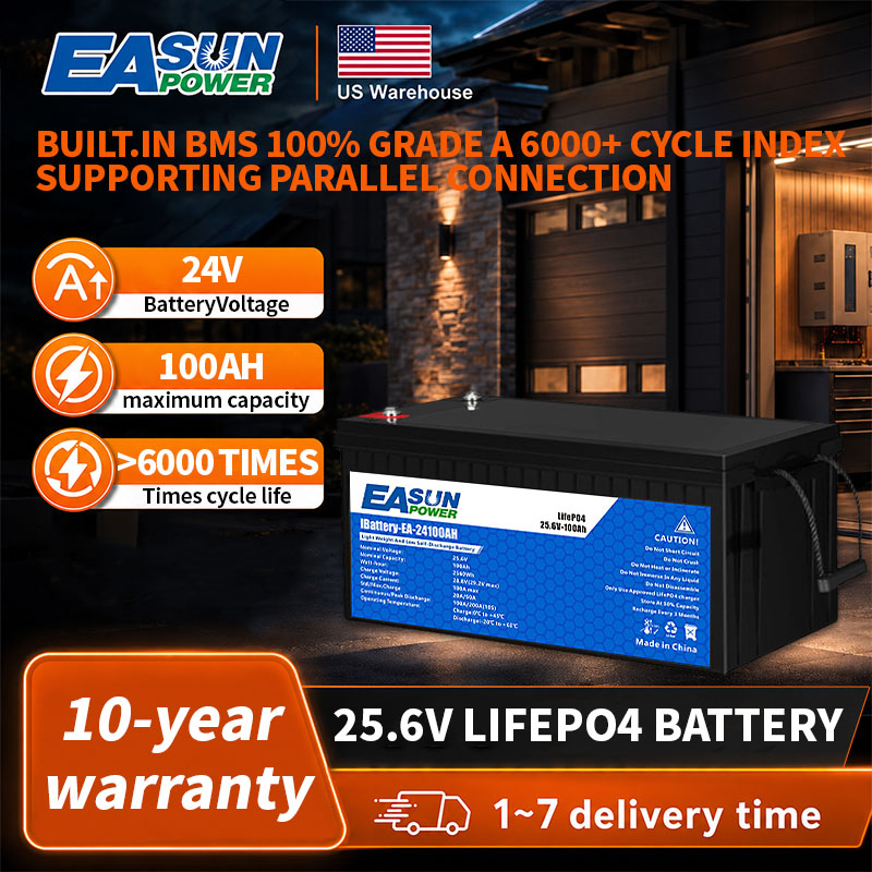 EASUN POWER 24V LiFePO4-batter - Grid Tie Inverter Limiter 2000W recensie en prijs